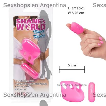 Estimulador vaginal con vibrador para dedo 